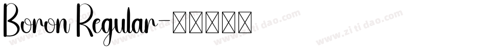 Boron Regular字体转换